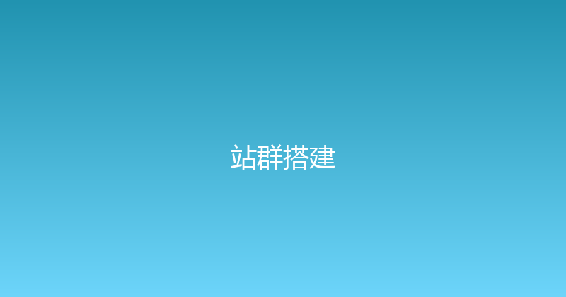 站群搭建 封面图