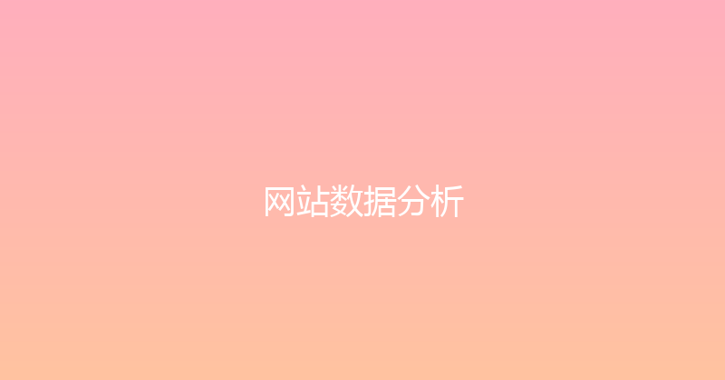 网站数据分析 封面图